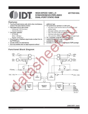 IDT709199L9PF datasheet  